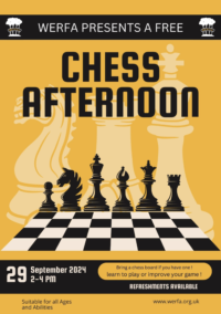 WERFA Chess Afternoon Sunday 29th September 2pm-4pm